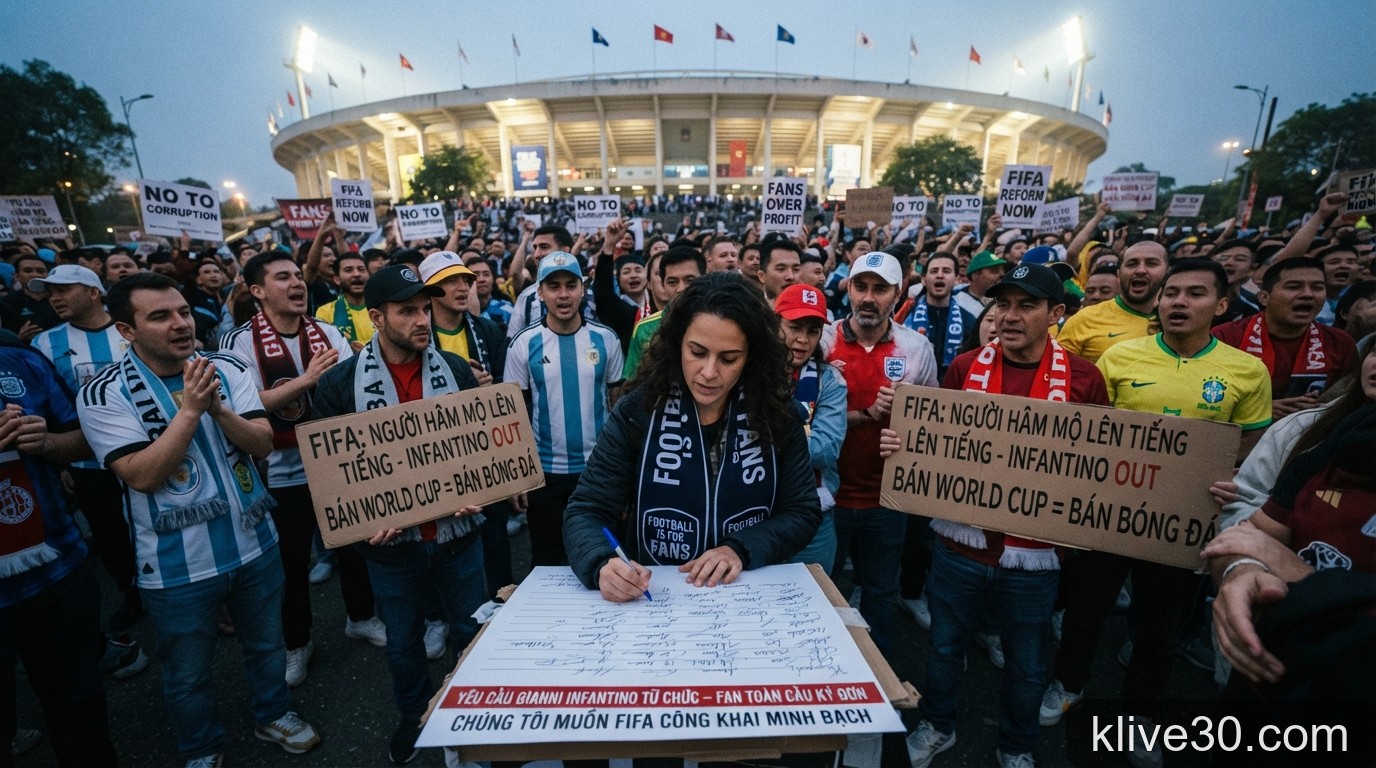 Khủng hoảng FIFA: Người hâm mộ toàn cầu đồng loạt ký đơn yêu cầu Infantino từ chức